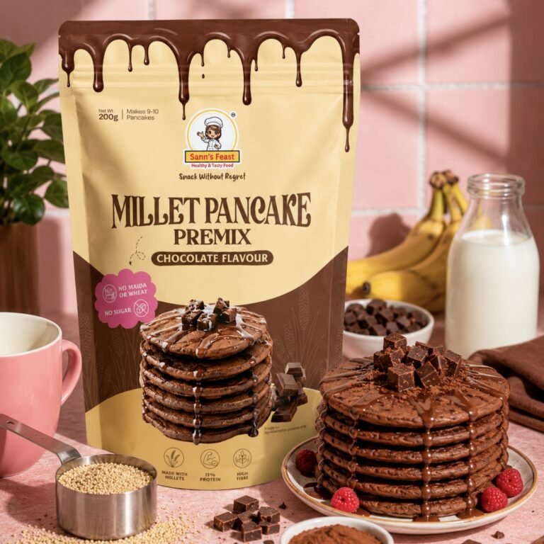 Millet pancake premix (Chocolate flavour)
