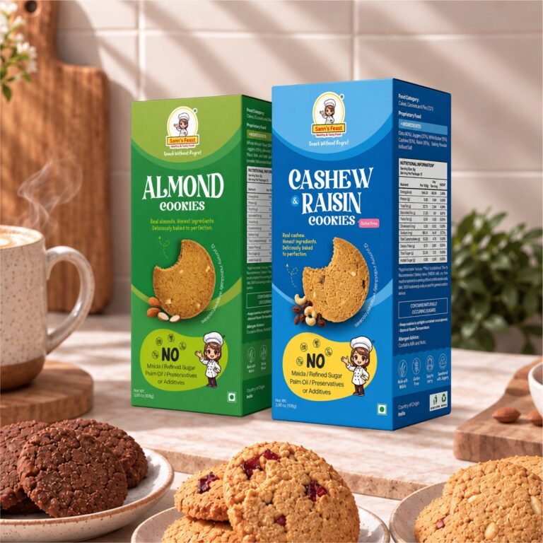 Almond & Cashew Raisin Cookie Combo (12 Pack)