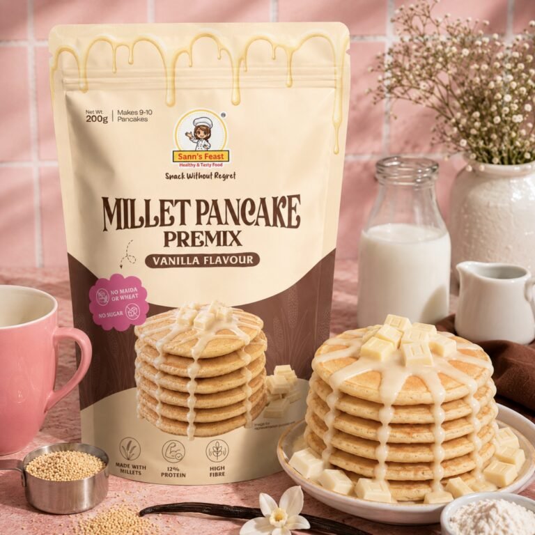 Millet pancake premix (Vanilla flavour)